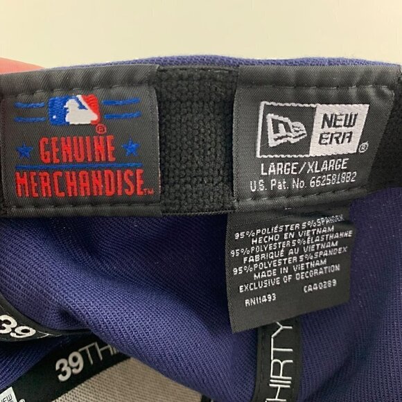 Milwaukee Brewers MLB Navy Blue New Era Stretch Fitted Hat Mens L/XL New - Picture 5 of 5